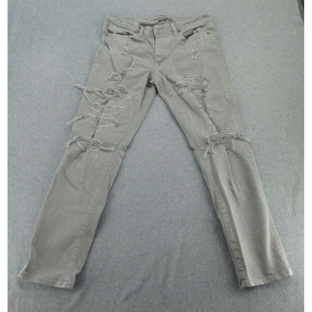American Eagle Mens Jeans Slim Gray Distressed Airflex+ 31x30